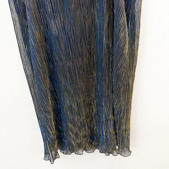 SAMSOE SAMSOE | Gizem Dress Metallic Thread Gold Blue Black Adjustable | Small - Picture 7 of 8